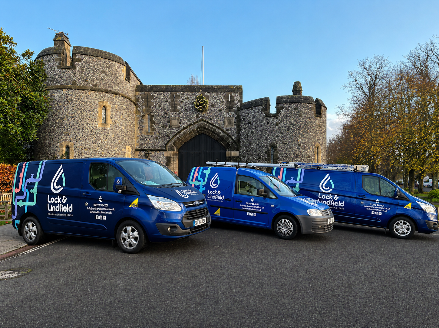 Lock & Lindfield fleet of branded boiler installation vans